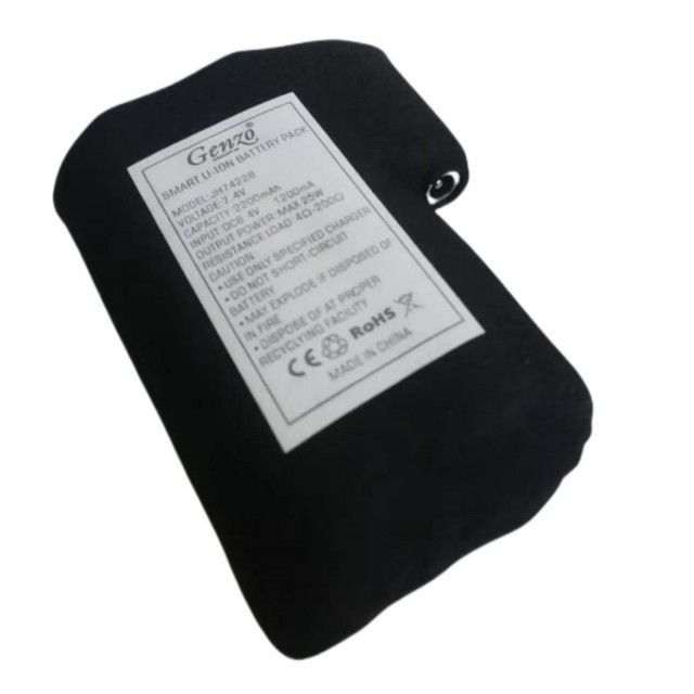 Siyah kumaş sarılı 18650 li ion pil paketi 2S1P 7.4V 2000mAh 2200mAh 2600mAh 3500mAh pil paketleri ısıtmalı eldivenler için