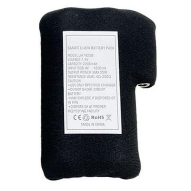 Siyah kumaş sarılı 18650 li ion pil paketi 2S1P 7.4V 2000mAh 2200mAh 2600mAh 3500mAh pil paketleri ısıtmalı eldivenler için