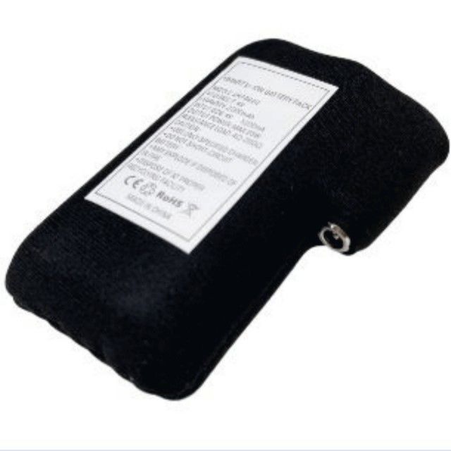 Siyah kumaş sarılı 18650 li ion pil paketi 2S1P 7.4V 2000mAh 2200mAh 2600mAh 3500mAh pil paketleri ısıtmalı eldivenler için