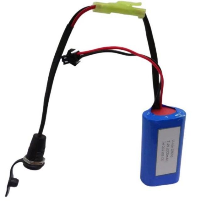 Özel 18650 Li-Ion Pil Paketi 2 hücre seri içinde Fıçı Bağlayıcısı DC5521 Kadın