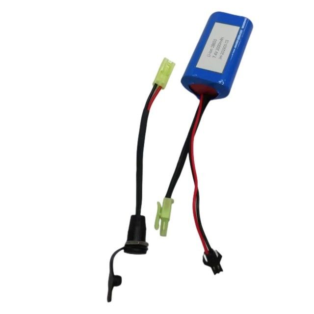 Özel 18650 Li-Ion Pil Paketi 2 hücre seri içinde Fıçı Bağlayıcısı DC5521 Kadın