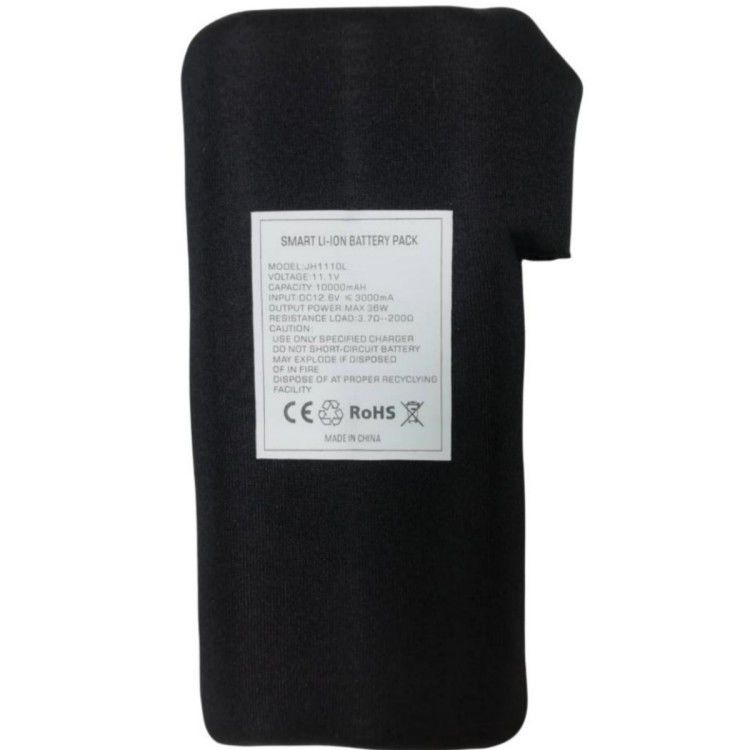 Kıyafetler 12V 10Ah Pil 11.1V Siyah kumaş Isıtma Ceket için DC Şarj Tuşuyla Sarılmış