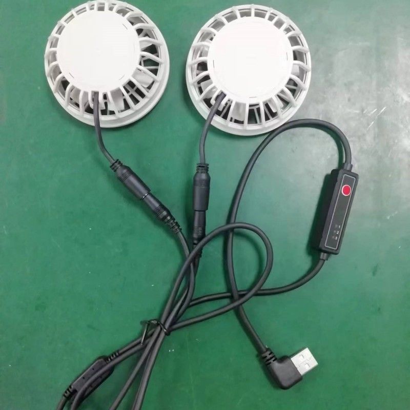 Hafif Yaz Soğutma Pantolonları Fan Slim 25mm USB Anahtar Kablosuyla Bağlanmış İki Fan