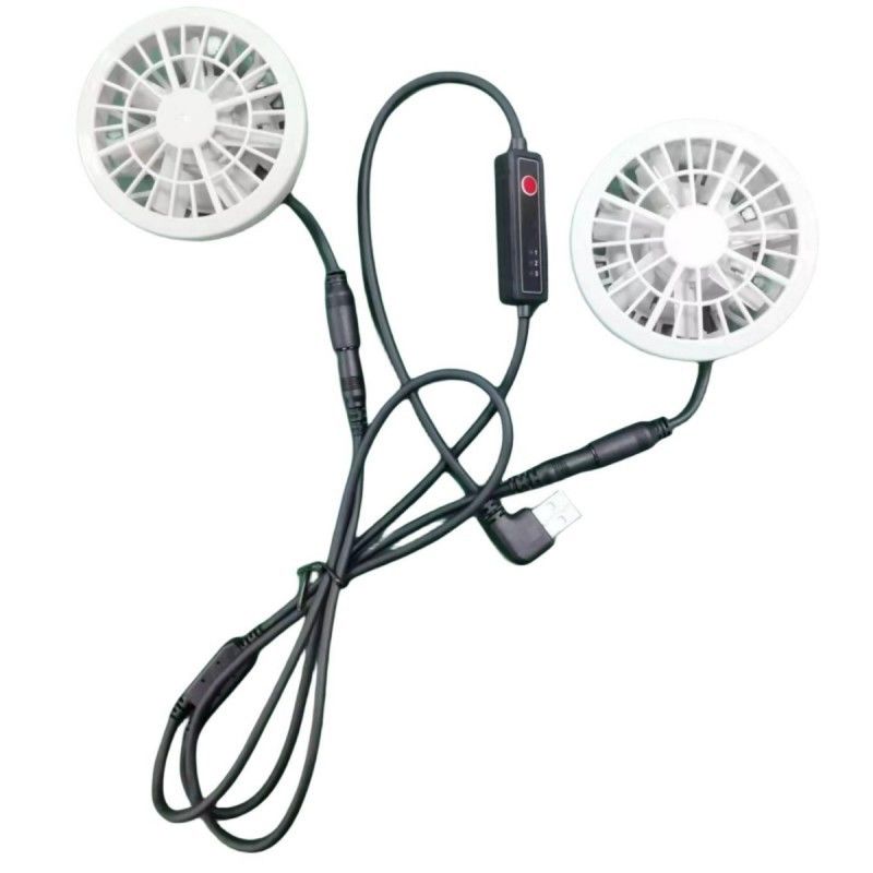 Hafif Yaz Soğutma Pantolonları Fan Slim 25mm USB Anahtar Kablosuyla Bağlanmış İki Fan