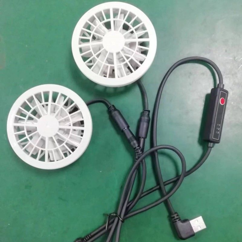 Hafif Yaz Soğutma Pantolonları Fan Slim 25mm USB Anahtar Kablosuyla Bağlanmış İki Fan