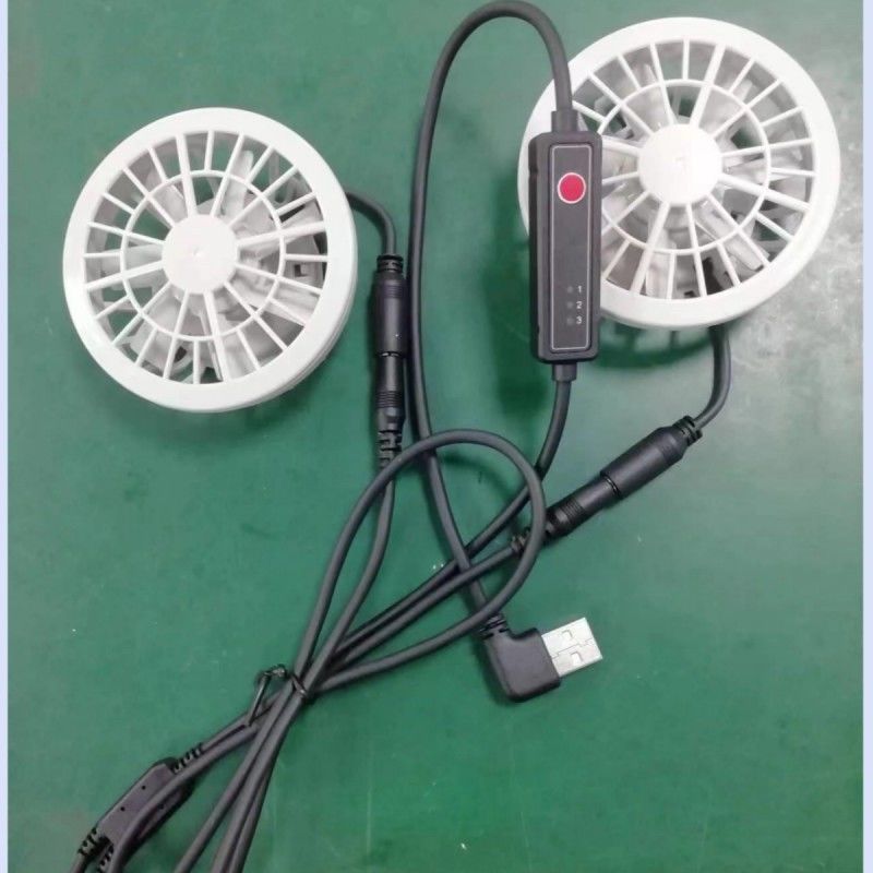 Hafif Yaz Soğutma Pantolonları Fan Slim 25mm USB Anahtar Kablosuyla Bağlanmış İki Fan
