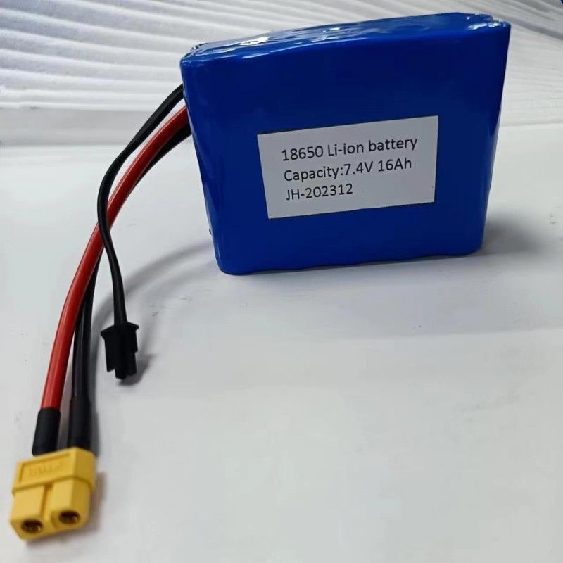 Özel Pil Paketi 7.4V 16Ah 2S5P 18650 Hücre 3200mAh BMS 25A MX3.0 Şarj Plug ile