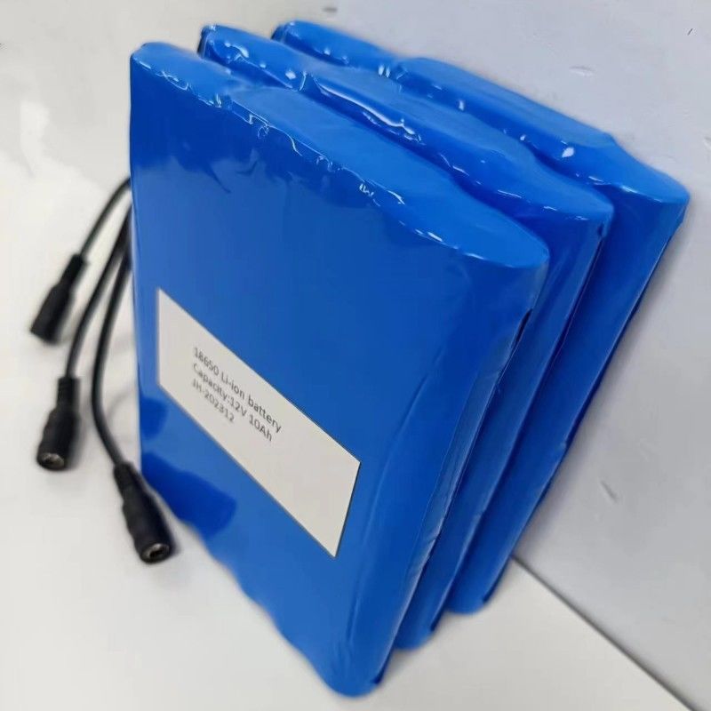 Flat Battery Pack 12V 10Ah 18650 Lityum Bataryası 3s4p PVC Isıtma Yastığı İçin DC Kadın Fişle