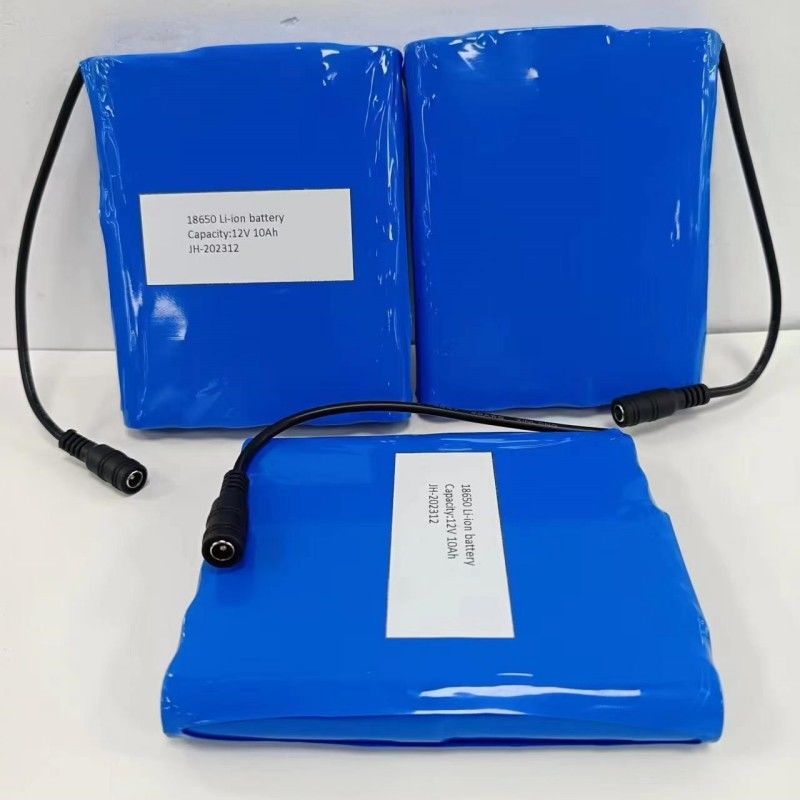 Flat Battery Pack 12V 10Ah 18650 Lityum Bataryası 3s4p PVC Isıtma Yastığı İçin DC Kadın Fişle