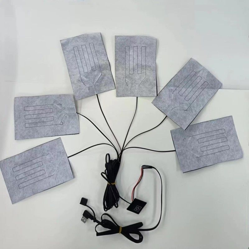 6'da 1 Giysi Isıtma Yastıkları 10x15cm Kablo Uzunluğu 1M Maksimum sıcaklık 50 derece