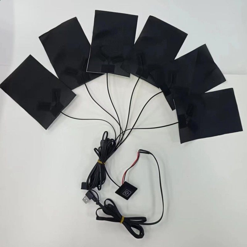 6'da 1 giysiler için özel ısıtıcı her biri 10 X 15cm Siyah 5V USB anahtarlı