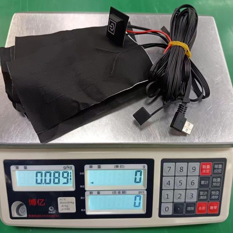 6'da 1 giysiler için özel ısıtıcı her biri 10 X 15cm Siyah 5V USB anahtarlı