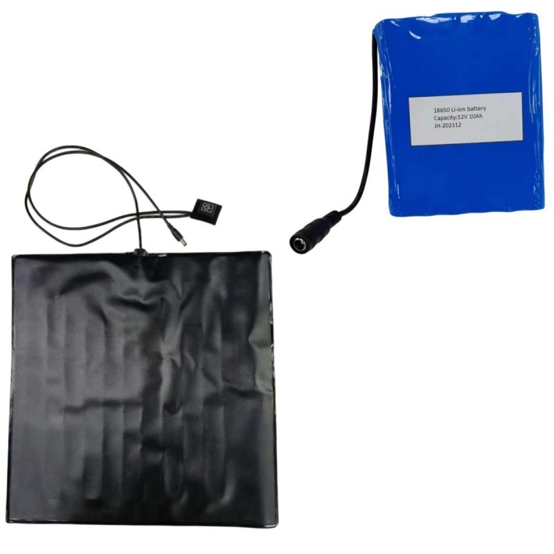 Özel 12V 10Ah Batarya Isıtma Yastıkları Set PVC Yastık 35x35cm Pizza Teslim Çantası için