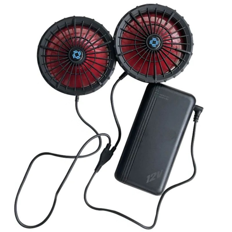 Klimalı Ceket Soğutma Fan Bataryası 12v 20000mAh Yüksek Hız 10H Çalışma Süresi