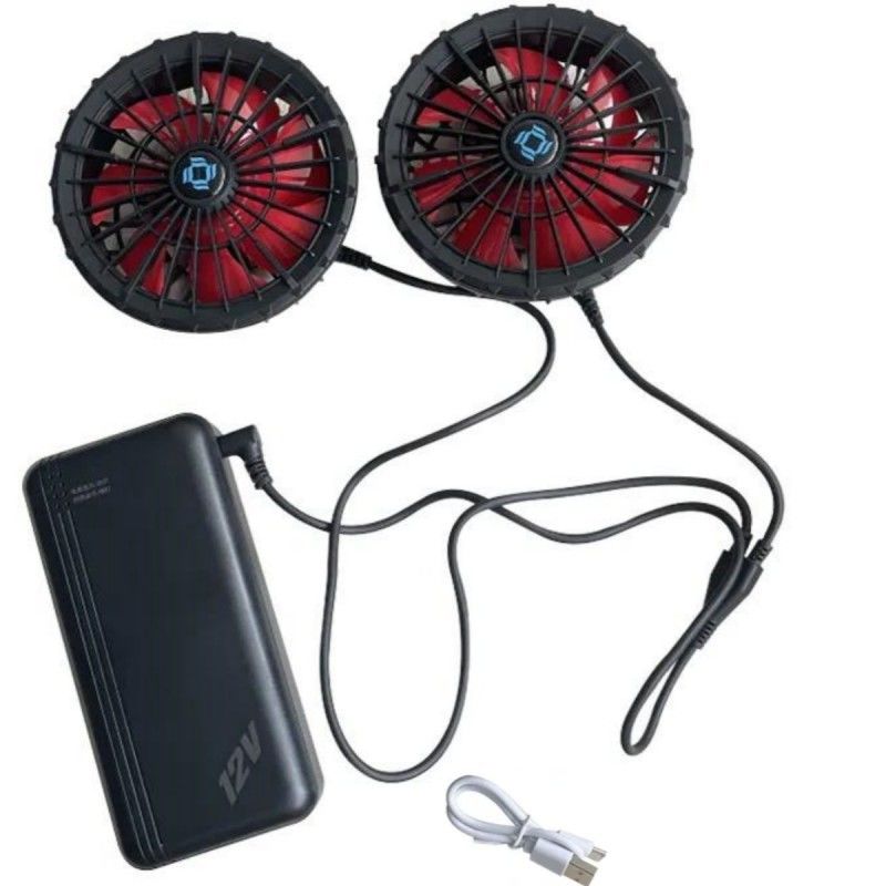 12v Pilli Ceket Soğutma Ventilatörü Tam Hız 12 Saat Çalışan Soğutma Ceket Ceket