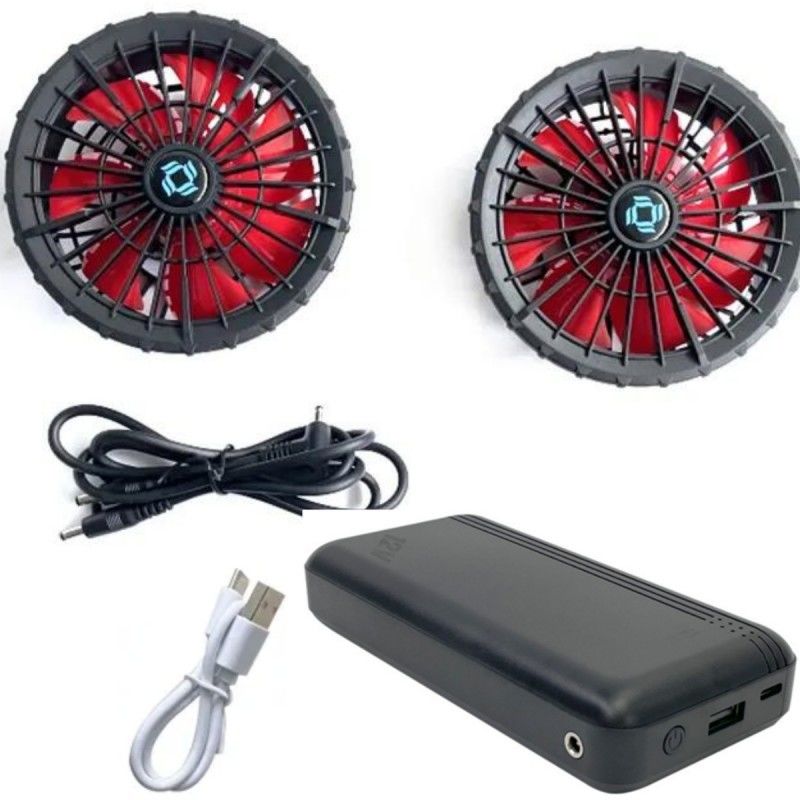 12v Pilli Ceket Soğutma Ventilatörü Tam Hız 12 Saat Çalışan Soğutma Ceket Ceket