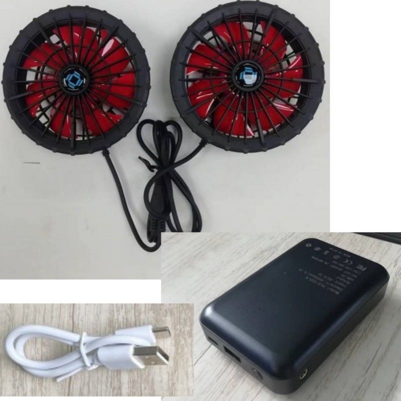 Çalışma Giysi Ceket Soğutma Ventilatör Batarya Seti 12V 10000mAh Çince fırçasız motorla