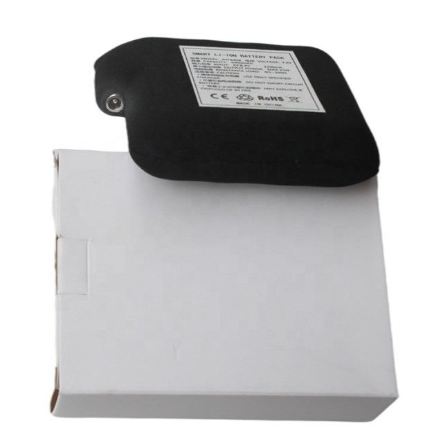 Siyah kumaş sarılmış batarya 7.4V 4400mAh 5200mAh 6400mAh 7000mAh Batarya Isıtmalı yelek için