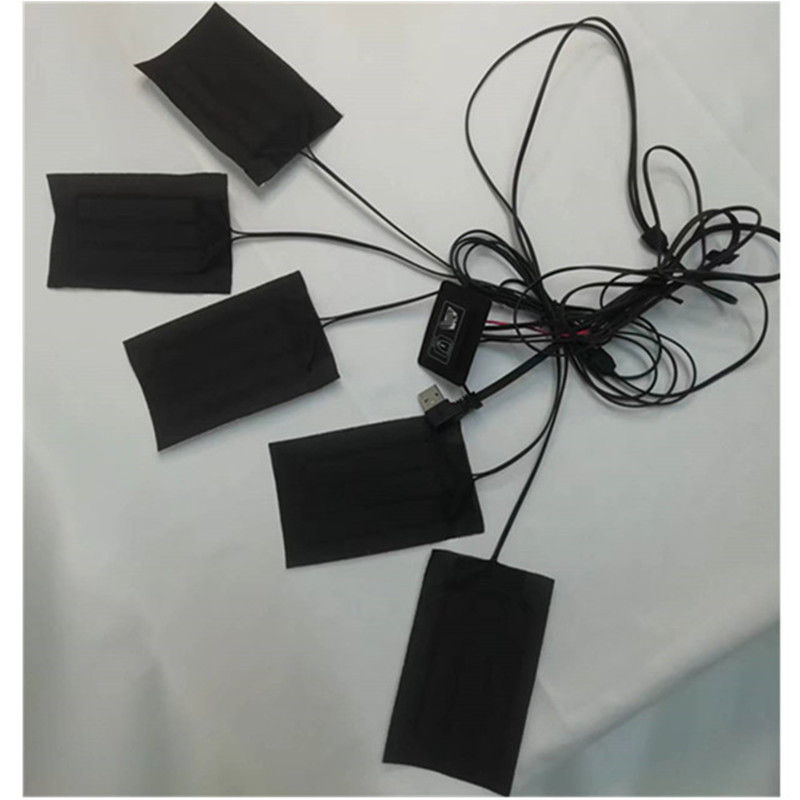 Battaniye Kıyafetler Isıtma Yastıkları 5pcs Her biri 7x11cm 5 In One 5V USB Isıtma Yastığı Vest için
