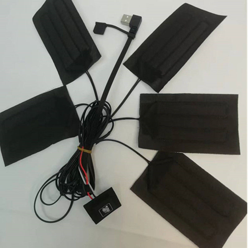 Battaniye Kıyafetler Isıtma Yastıkları 5pcs Her biri 7x11cm 5 In One 5V USB Isıtma Yastığı Vest için