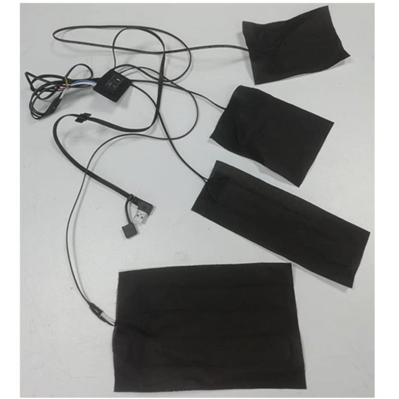 Ceket Isıtma Yastığı 4 Yastık 4 İçinde 1 Uzak Kızılötesi 5V USB Isıtma Yastığı Kıyafetler için
