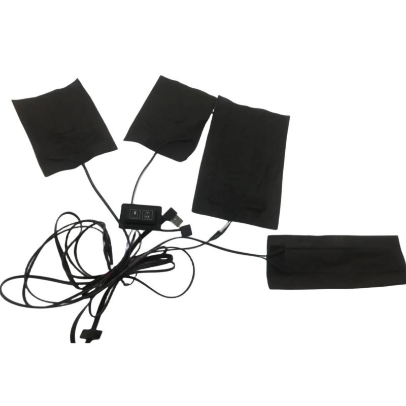 Ceket Isıtma Yastığı 4 Yastık 4 İçinde 1 Uzak Kızılötesi 5V USB Isıtma Yastığı Kıyafetler için