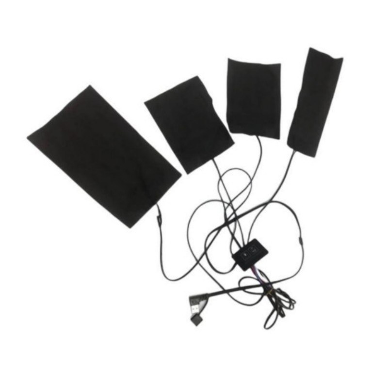 Ceket Isıtma Yastığı 4 Yastık 4 İçinde 1 Uzak Kızılötesi 5V USB Isıtma Yastığı Kıyafetler için