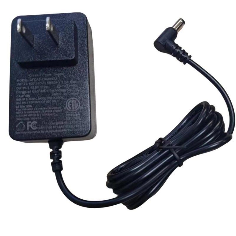 12V pil şarj cihazı 2A US Plug DC Bend Head 90° 2.1 mm Barrel Jack İki Amp