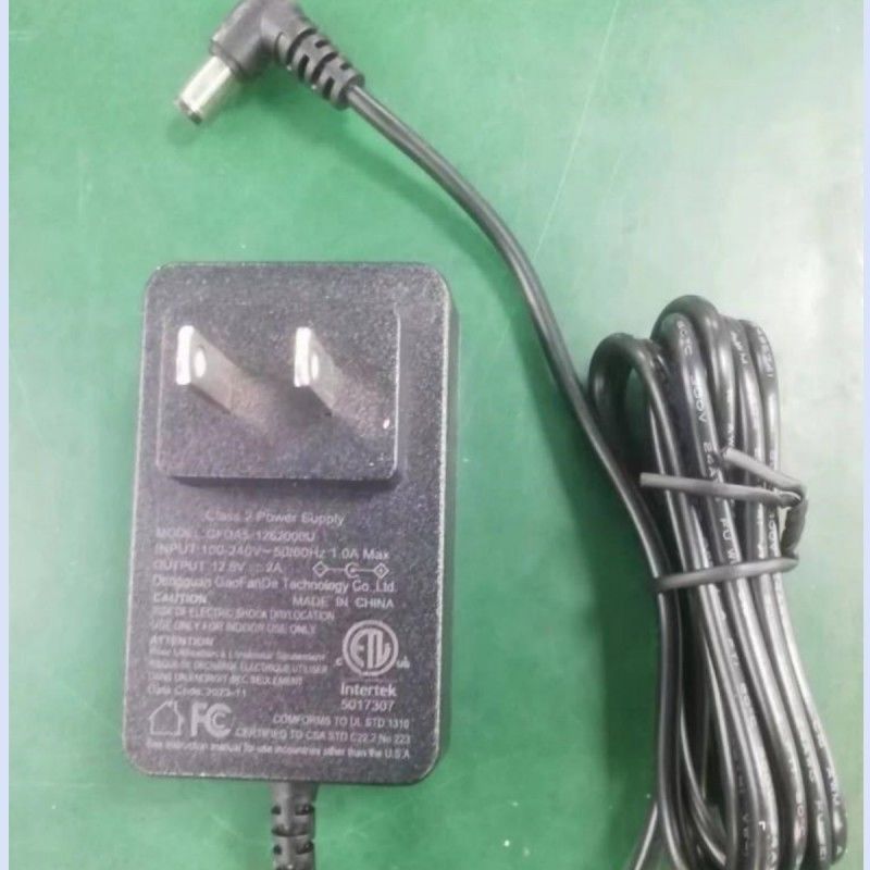 12V pil şarj cihazı 2A US Plug DC Bend Head 90° 2.1 mm Barrel Jack İki Amp