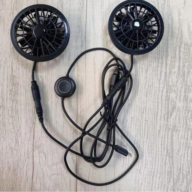 Pantolon Ventilatörü 2pcs Küçük soğutma Ventilatörü 5V Tip-C fişle