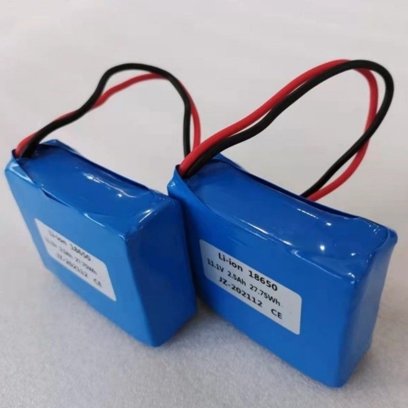 Yüksek boşaltma pil paketi 3S1P 18650 2500mAh 8C 11.1V tıbbi cihazlar için piller