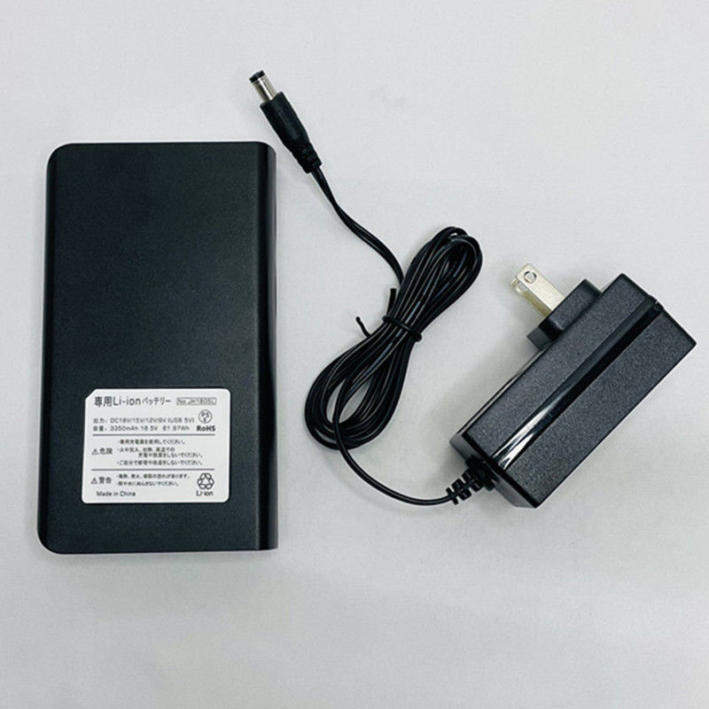 Batarya Güç Bankası DC 4 Seviye Çıkış Voltajı 18V 15V 12V 9V Yaz Paltosu Ventilatörü İçin