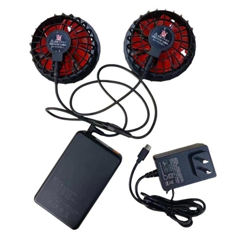 19V fan bataryası 20000mAh Yaz soğutma yelek için 12 saat çalışma süresi