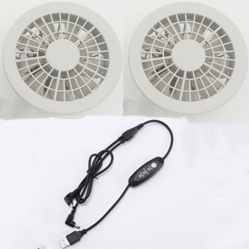 Üç Düzey Hızlı Ceket Soğutma Ventilatörü 2 Parça Ventilatör Yaz İşçi Erkek Kostümleri
