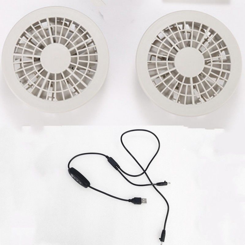 Üç Düzey Hızlı Ceket Soğutma Ventilatörü 2 Parça Ventilatör Yaz İşçi Erkek Kostümleri
