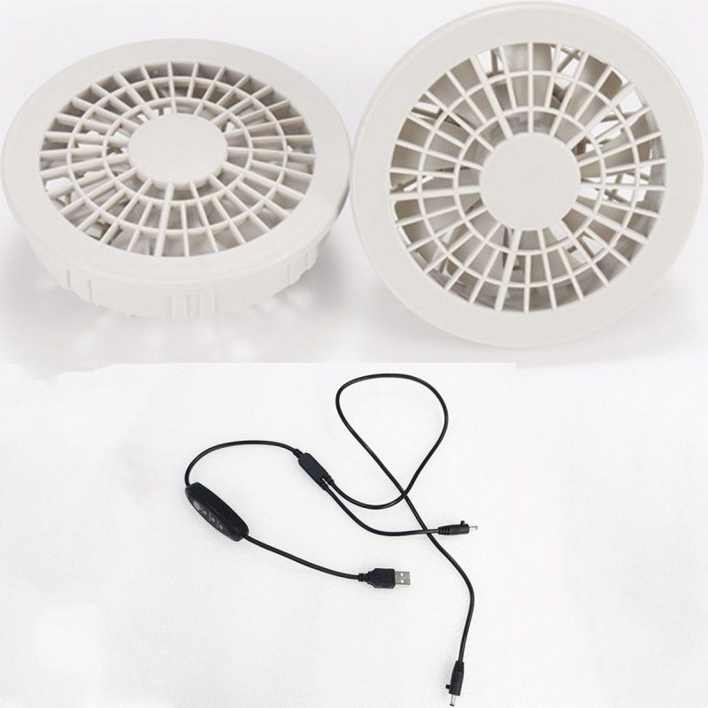 Üç Düzey Hızlı Ceket Soğutma Ventilatörü 2 Parça Ventilatör Yaz İşçi Erkek Kostümleri