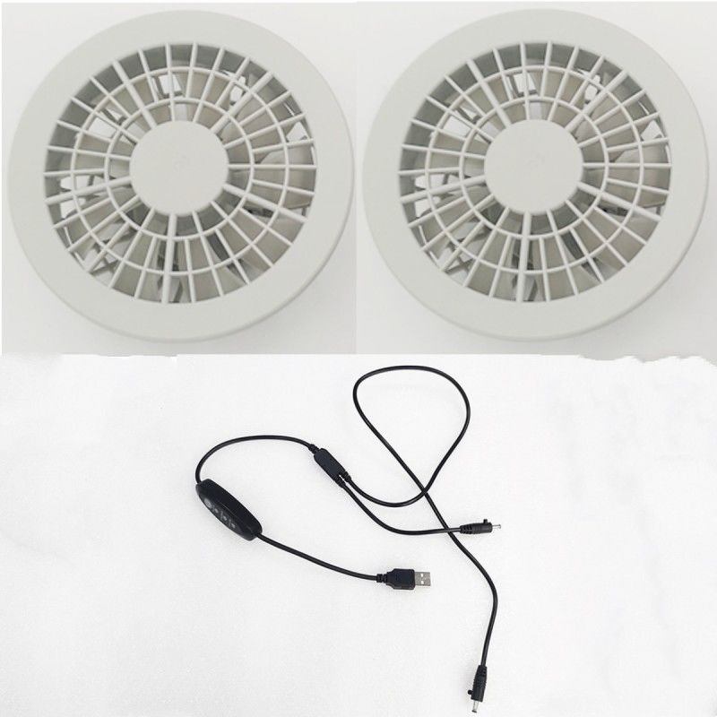 Üç Düzey Hızlı Ceket Soğutma Ventilatörü 2 Parça Ventilatör Yaz İşçi Erkek Kostümleri