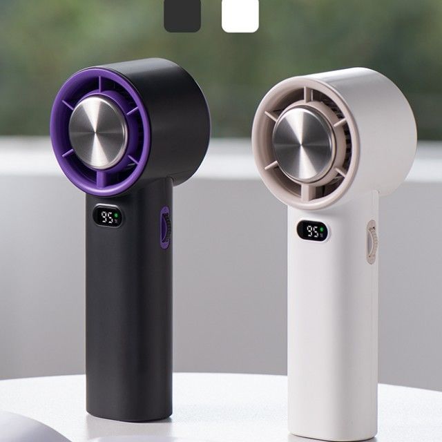 Kademesiz Hız Ayarlı Buz Soğutma Fanı 13000 RPM Bıçaksız Taşınabilir El Tipi Fan 3600mAh