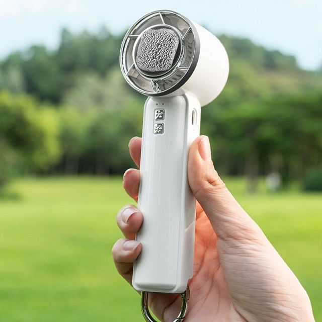 Küçük Yarım iletken soğutma vantilatörü Beş seviye Güçlü Rüzgar Buz Soğuk Ventilatörü Bladeless Mini El Ventilatörü Buz Soğutucu ile