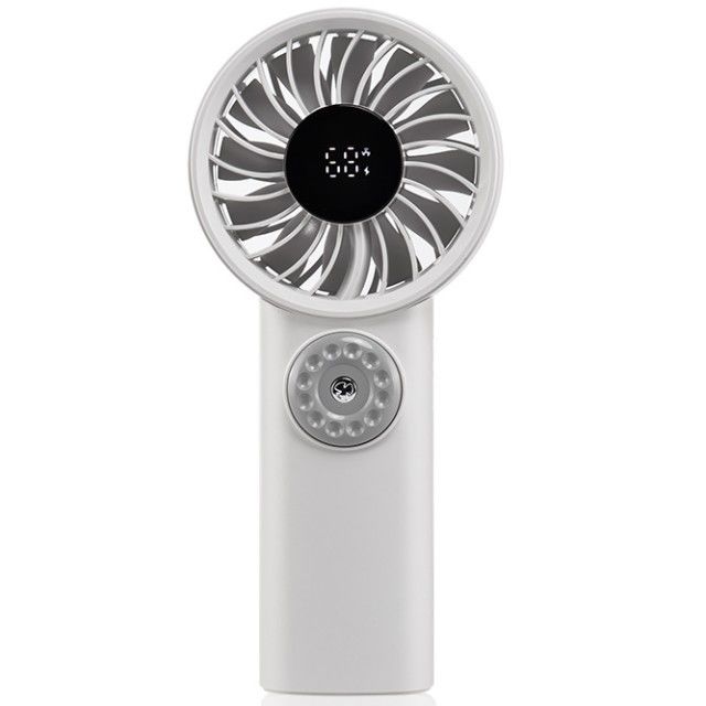 LED Dijital Ekran Pille İşletilen El Ventilatörü Asma Boynuz Ventilatörü Elektrik Ventilatörler Seyahat için El Katlanabilir