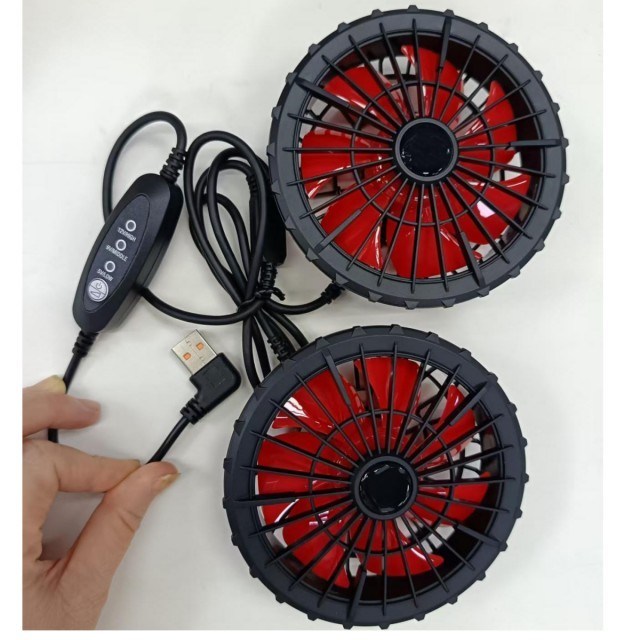 Ceket Soğutma Ventilatörü 12V Ventilatör USB Kontrol Rüzgar Hızı 12V Yüksek 9V Orta 5V Düşük