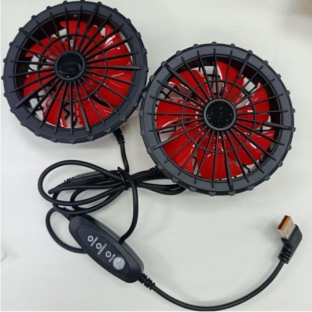 Ceket Soğutma Ventilatörü 12V Ventilatör USB Kontrol Rüzgar Hızı 12V Yüksek 9V Orta 5V Düşük