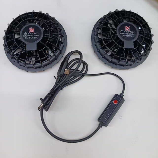 5V hava soğutma vantilatörü 2pcs Dışarıdaki işçiler için gömlek vantilatörü C tipi fişle