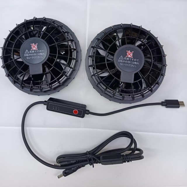5V hava soğutma vantilatörü 2pcs Dışarıdaki işçiler için gömlek vantilatörü C tipi fişle