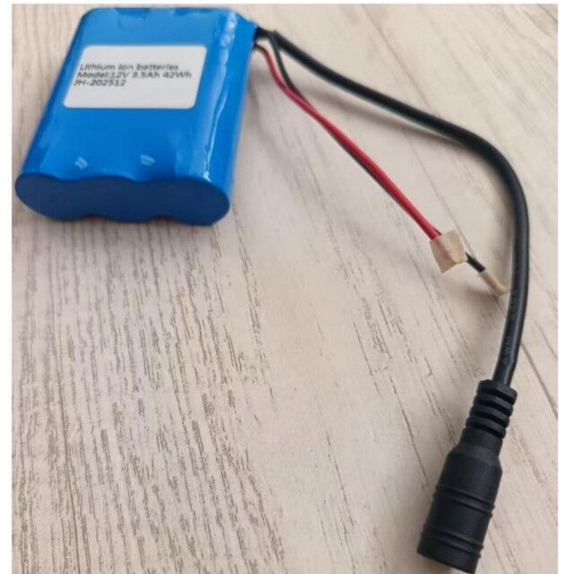 Özel 11.1V 12V Pil Paketi 18650 3s1p 12V 3.5Ah Pil LED Çizgi Işık için DC fiş ile