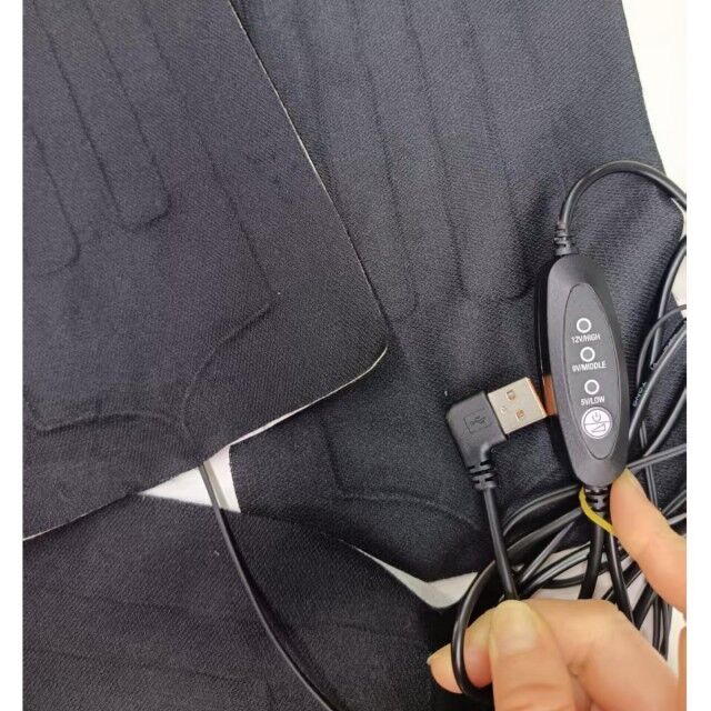 Özel Isıtma Yastığı 30X15cm 3pads bir 12V kumaş ısıtıcısı USB anahtar kontrolörü ile ısıtıcı sandalye için