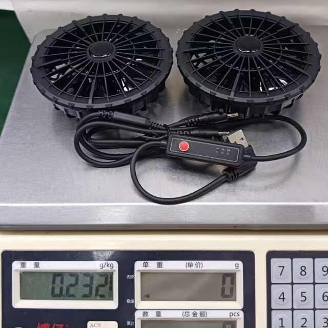 Yazlık Soğutma Dış Giyim Fanı, Ceket Soğutma Fanı için 3 kademeli hız, Süper İnce 34mm
