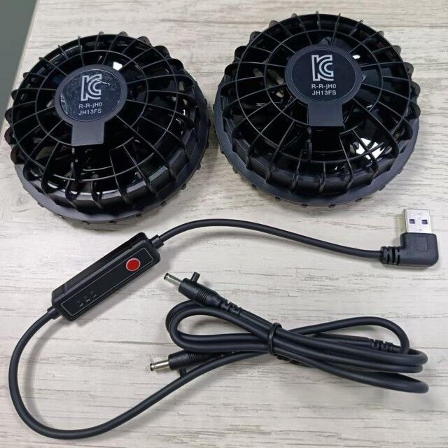 Yazlık Soğutma Dış Giyim Fanı, Ceket Soğutma Fanı için 3 kademeli hız, Süper İnce 34mm